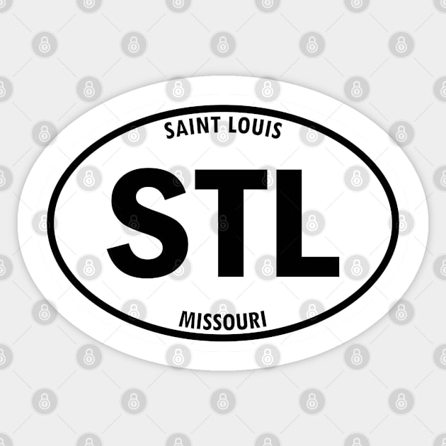 Saint Louis, Missouri STL Oval Travel Sticker Sticker by SeaStories